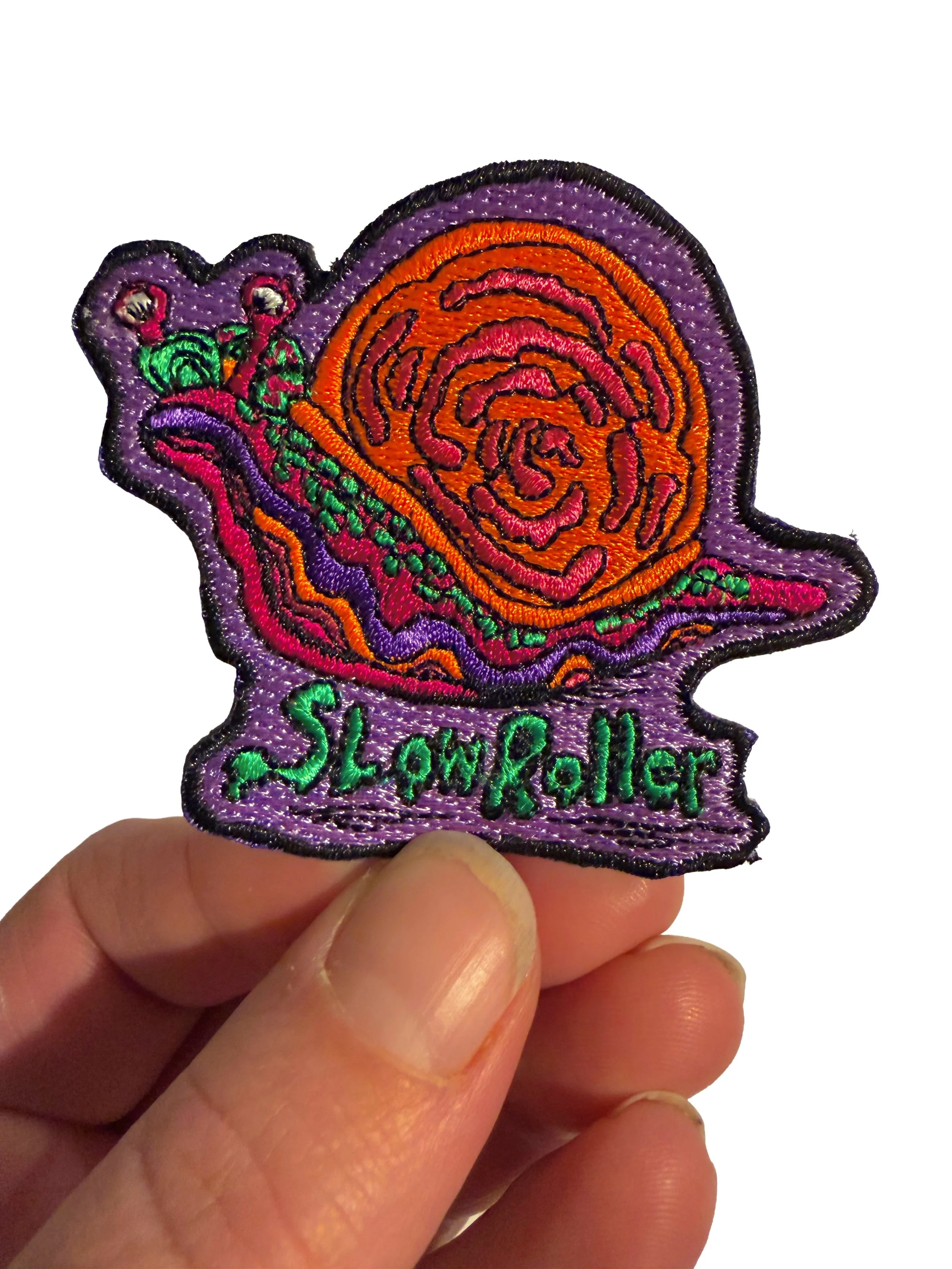 Slow Roller Snail Iron On Patch