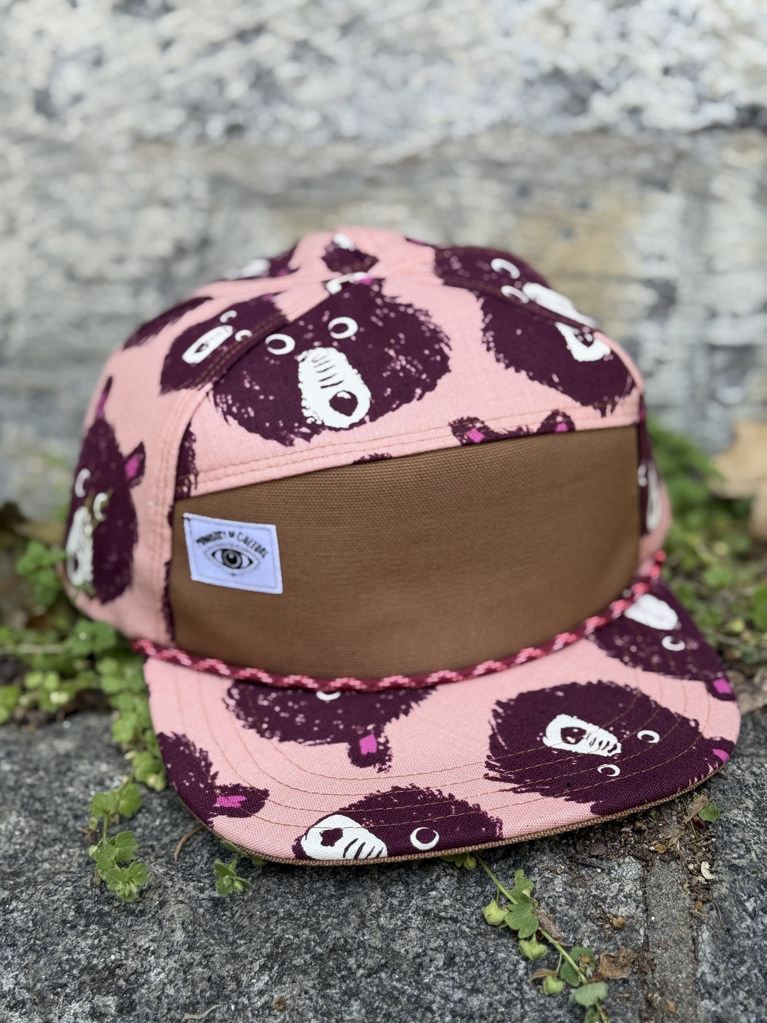 Handmade 6 Panel Hat in Bear Berry