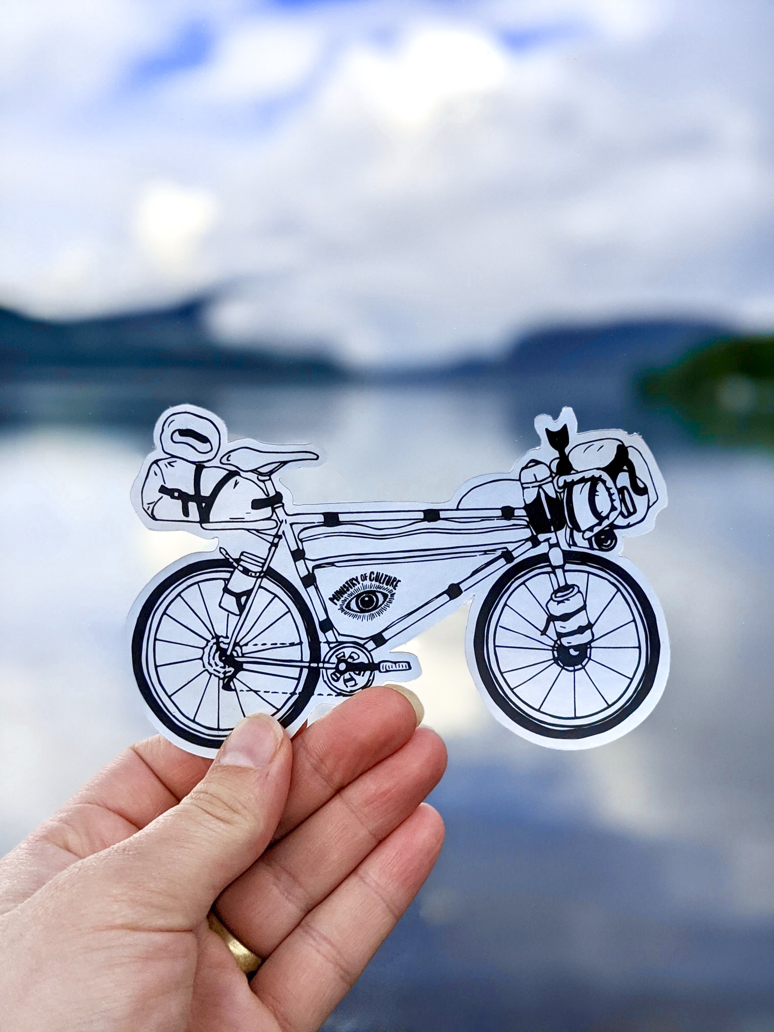 Bikepacking Holographic Sticker
