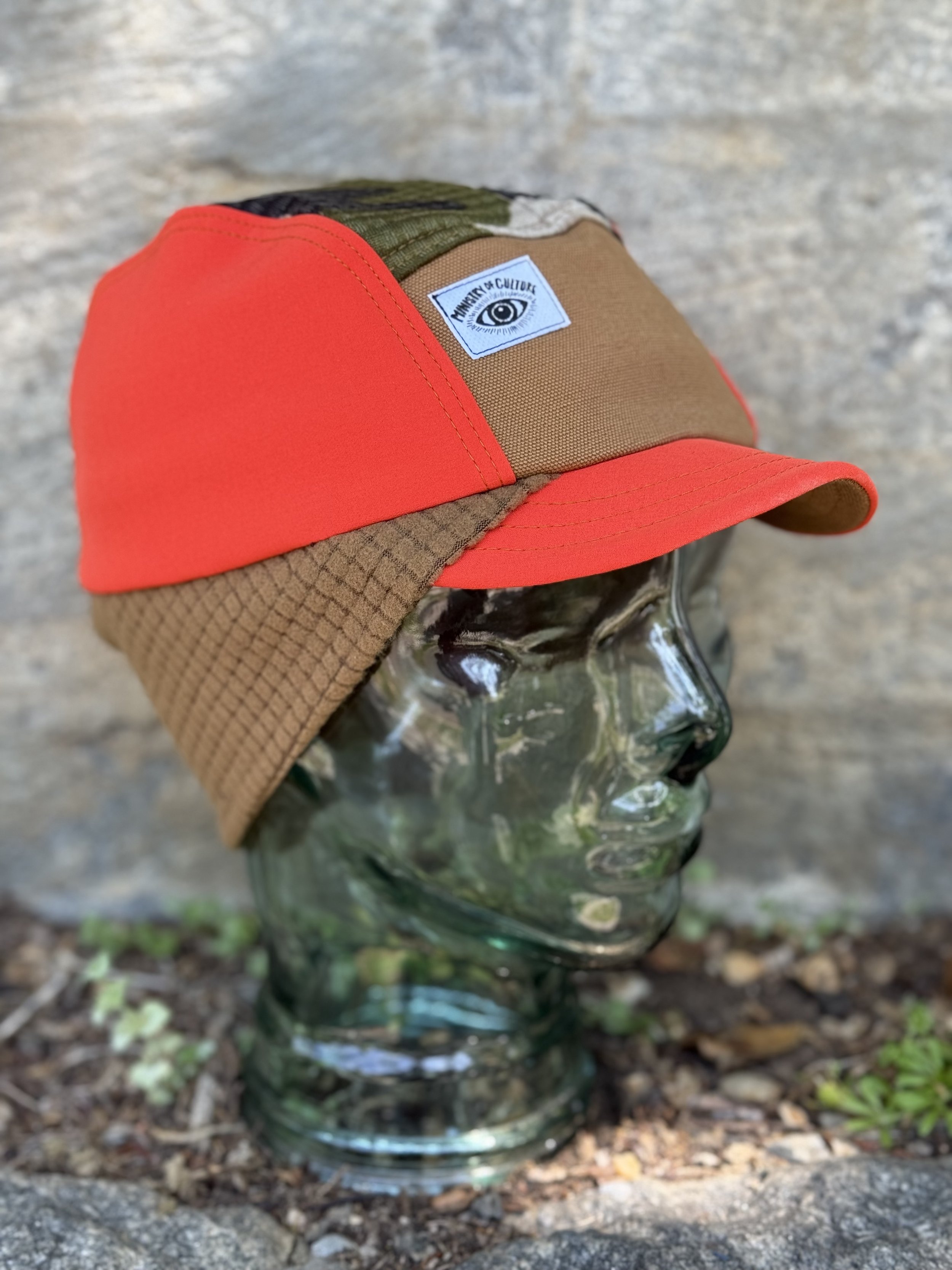 Micro Brim Backcountry Hat in Blaze Orange and Camp