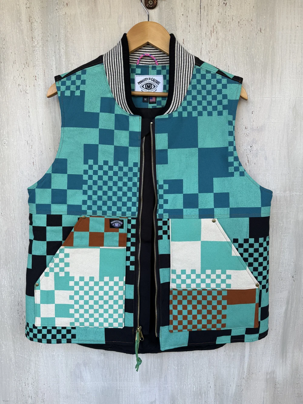 Ministry of Culture - Canvas Work Vest- One-of-a-Kind Teal