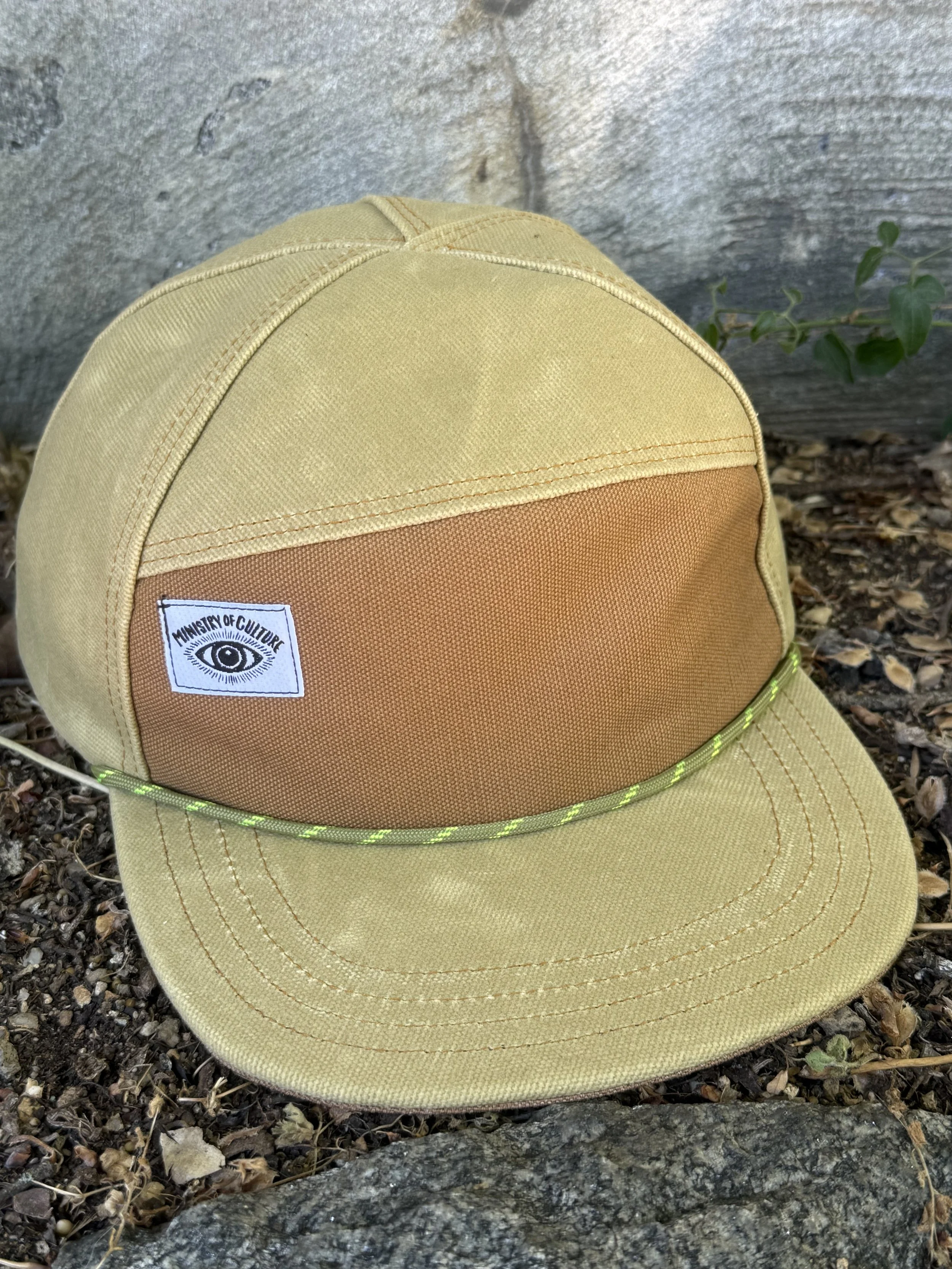 Handmade Vanilla Waxed Canvas 6 Panel Hat
