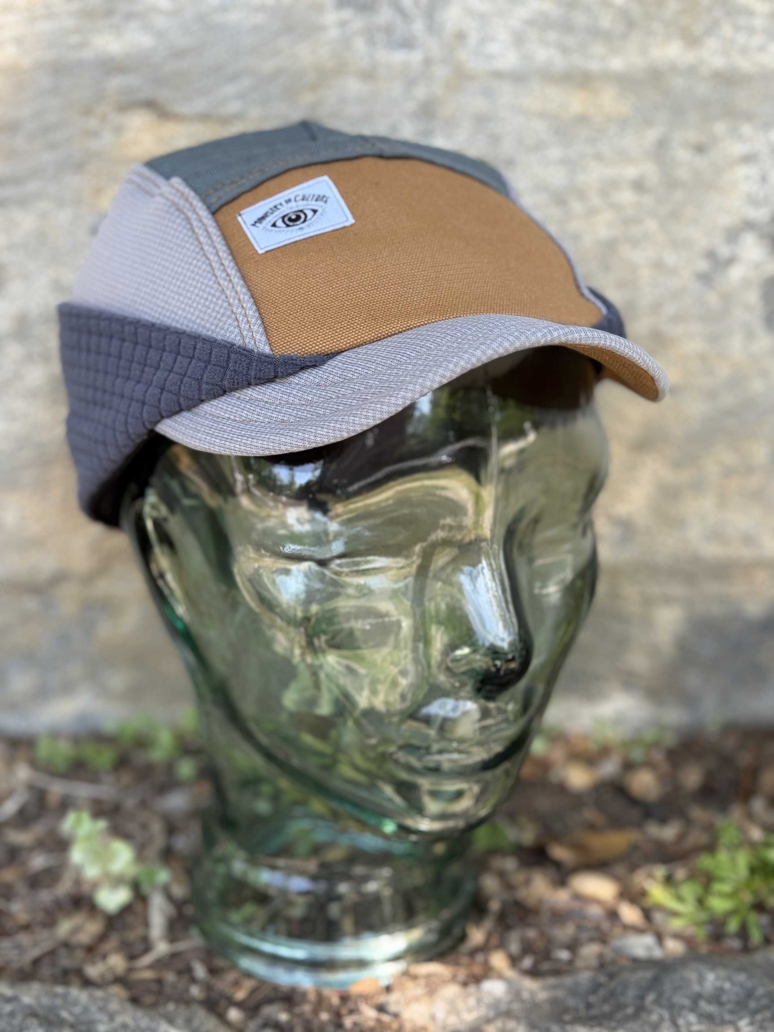 Micro Brim Backcountry Hat in Gray and Sage Blue