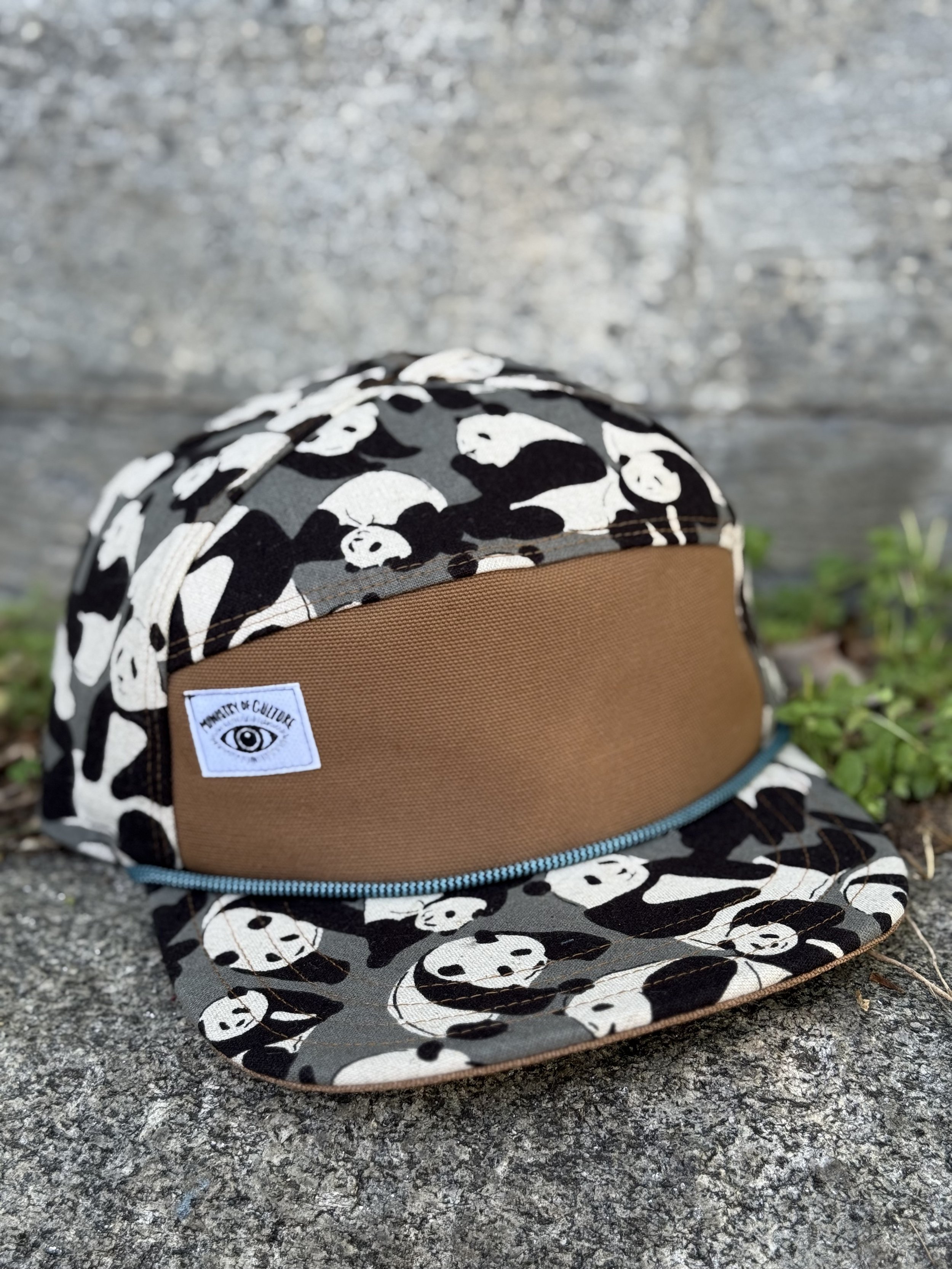 Handmade 6 Panel Hat in Pandamonium