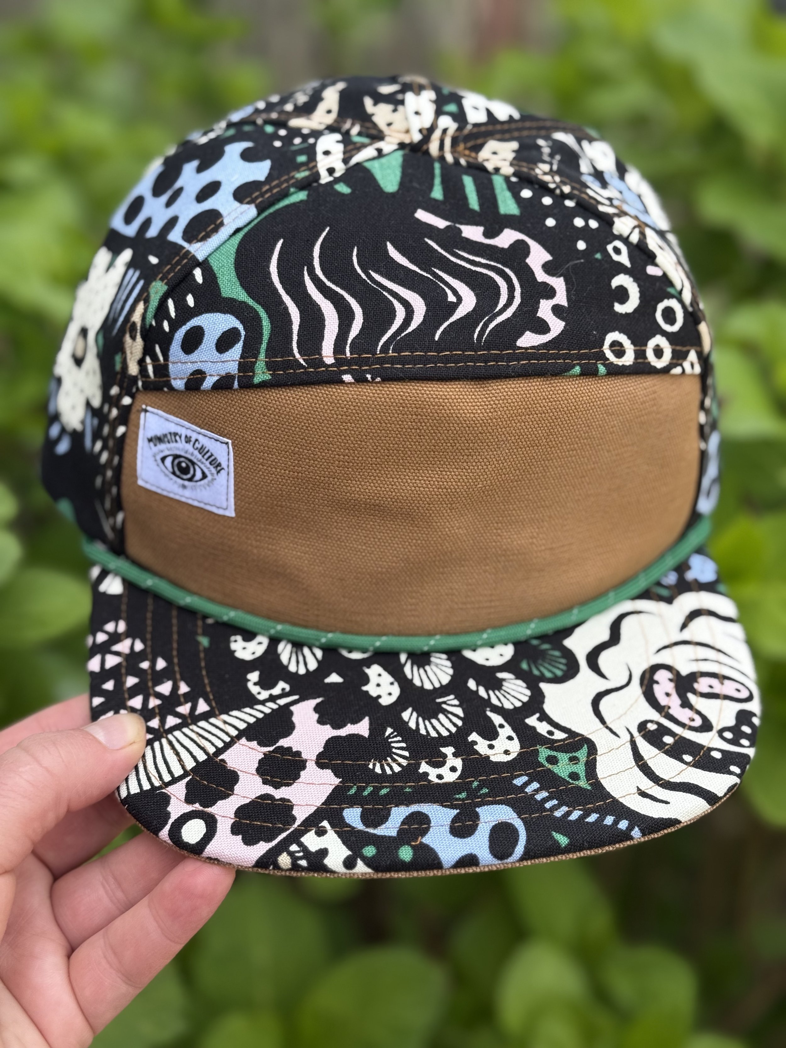 Handmade 6 Panel Hat in Garden Party Mix