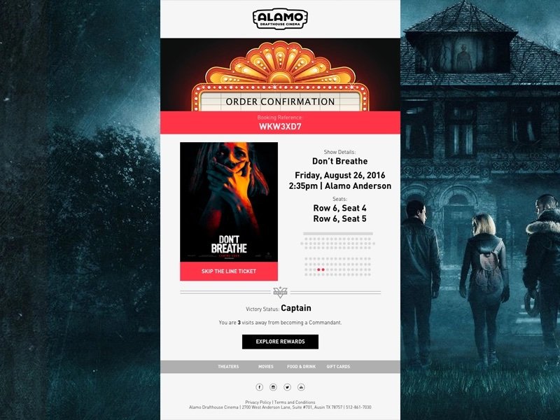  Movie ticket purchase confirmation 