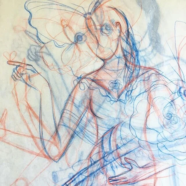Layers #tracingpaper #layering #drawing #coloredpencils #illustration #artistsoninstagram