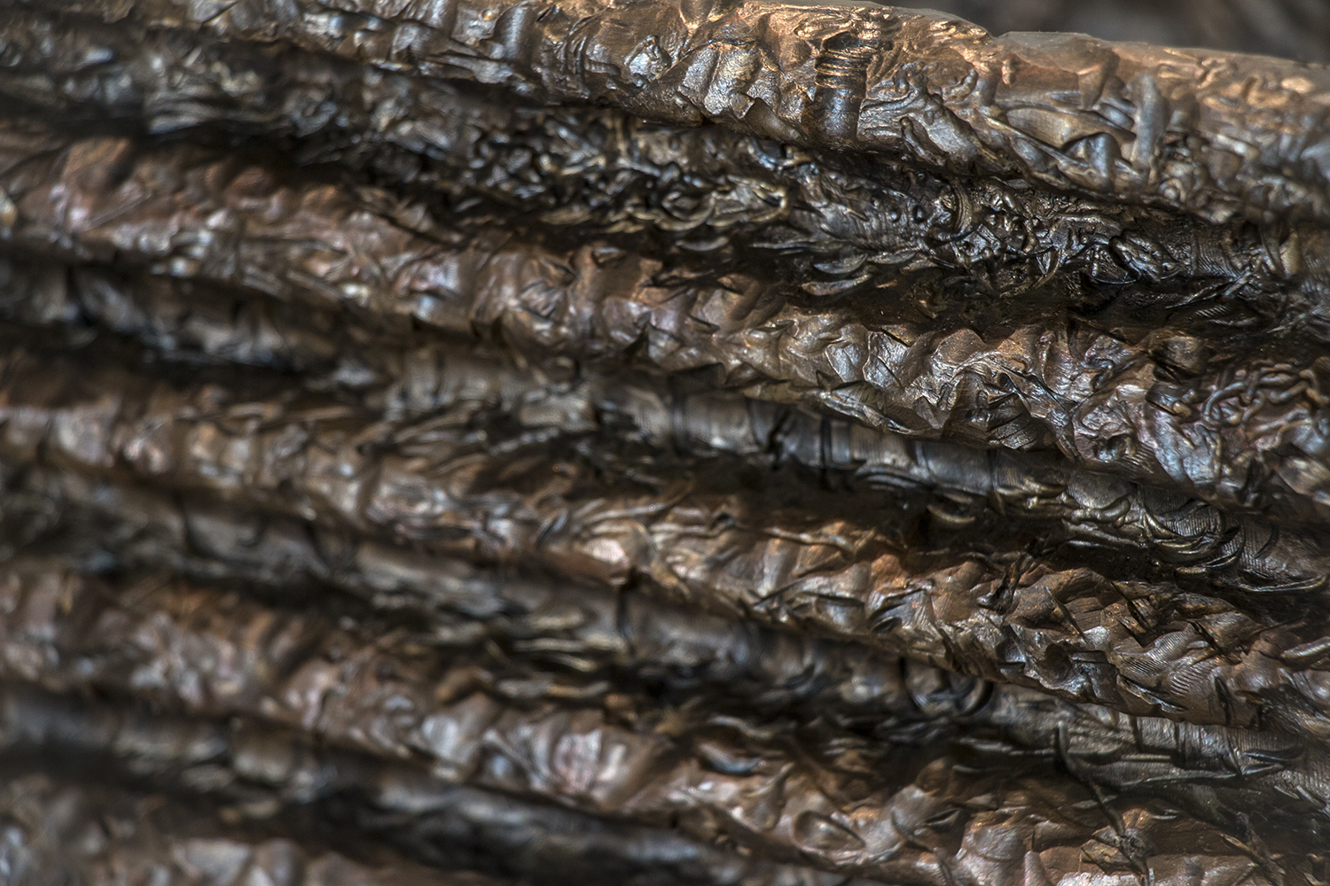 Bronze TSA Checkpoint Trays (detail)