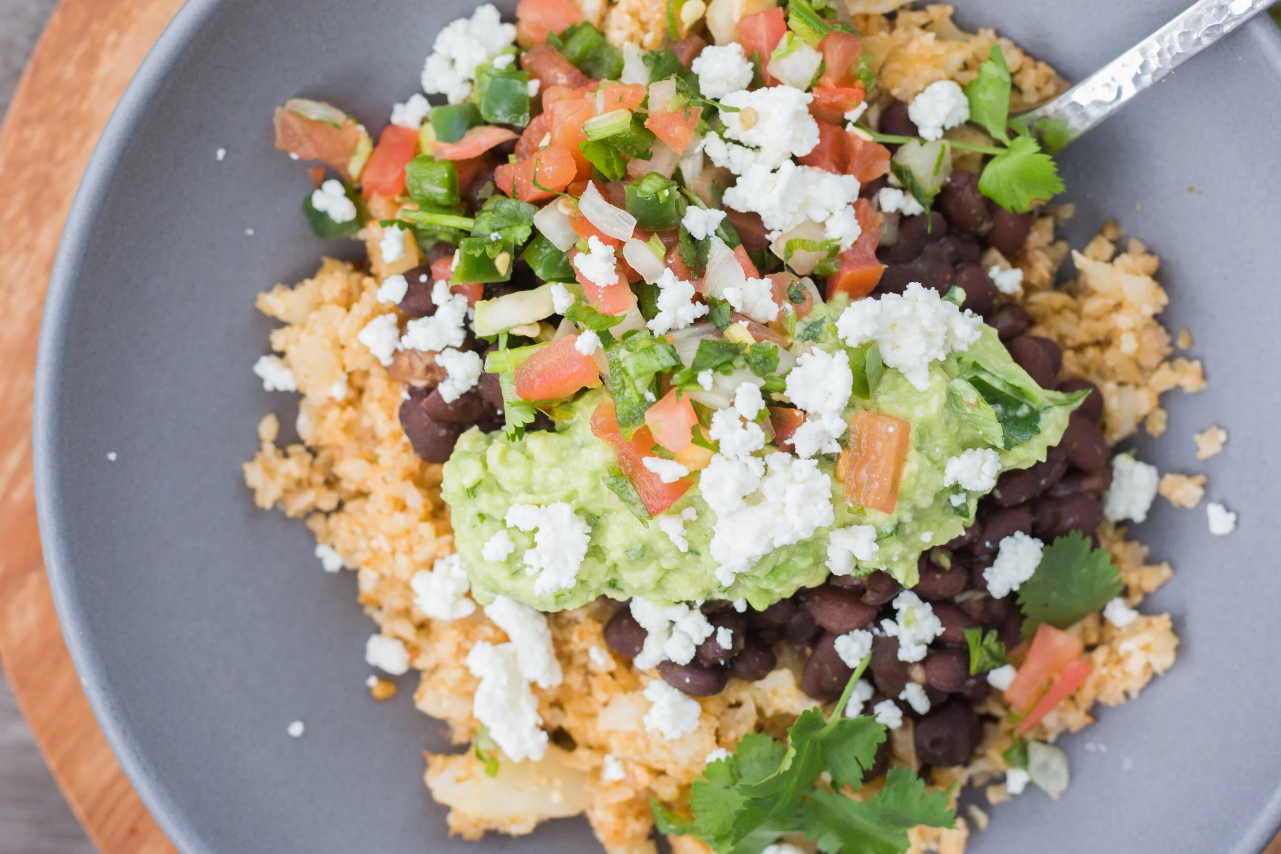Cauliflower Rice and Beans with all the Fixin's — Caroline Chambers