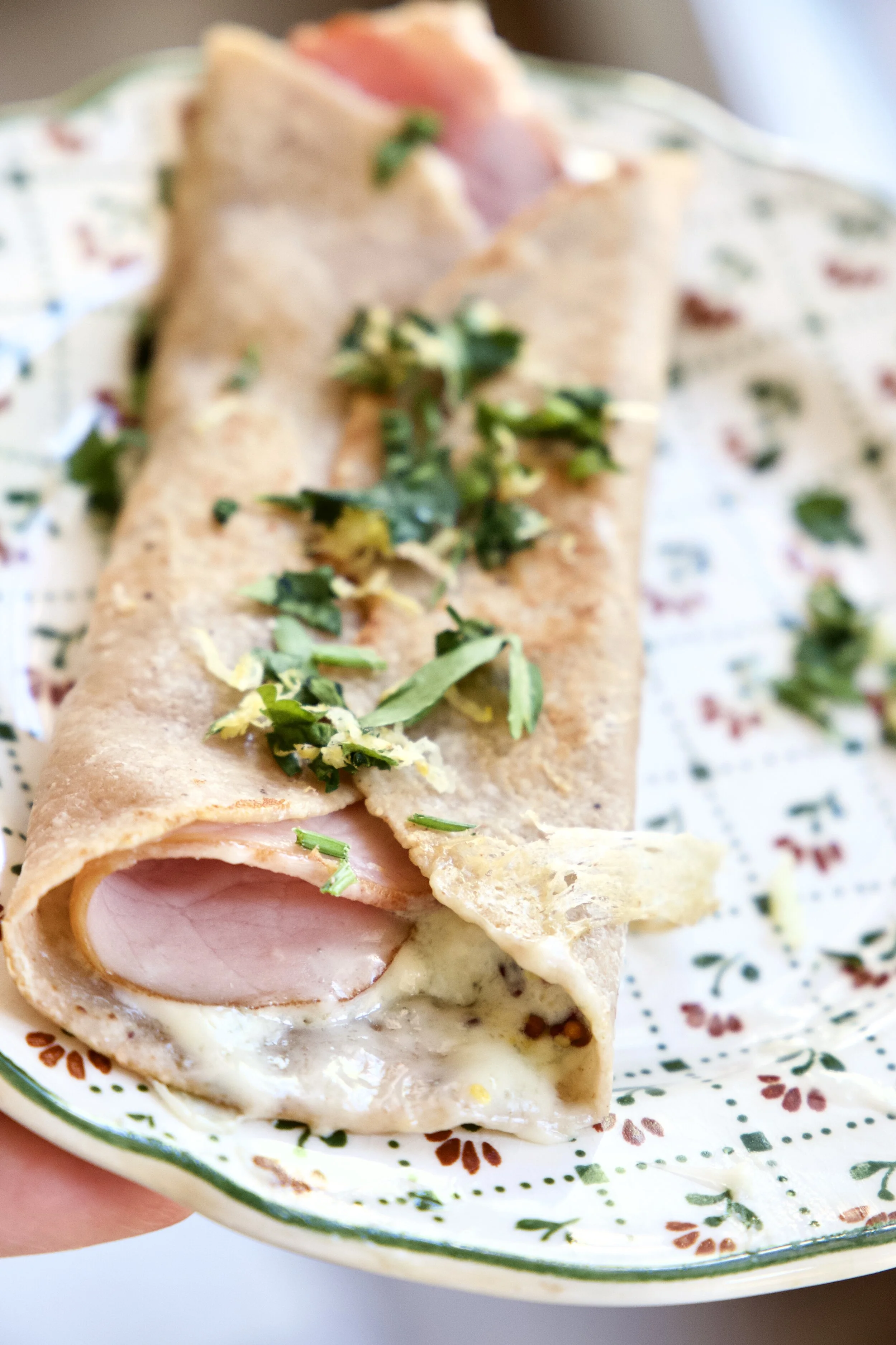 5Minute Ham and Cheese "Crepes" Using Tortillas! — Caroline Chambers