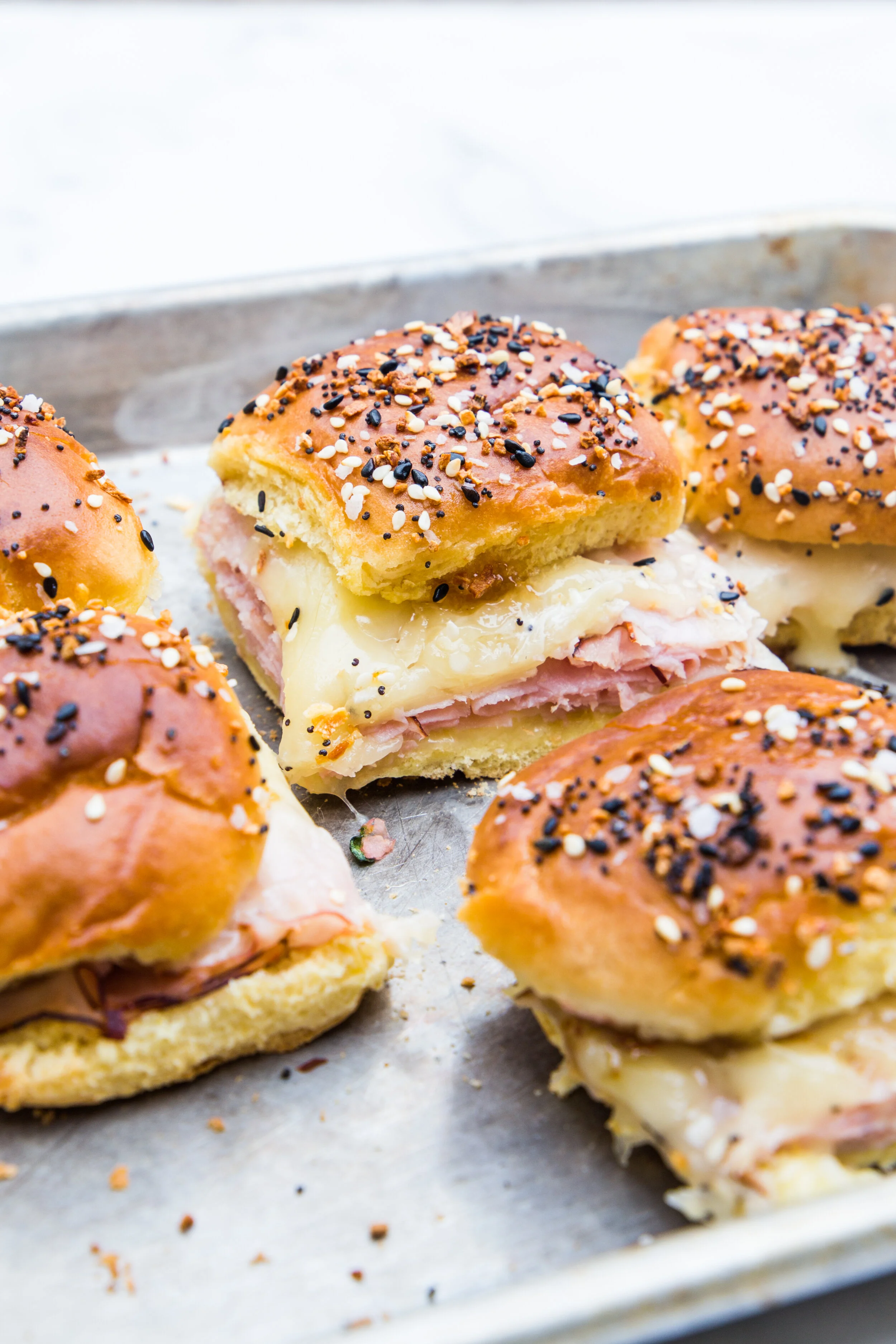 Cheesy Figgy Everything Bagel Ham Rolls — Caroline Chambers