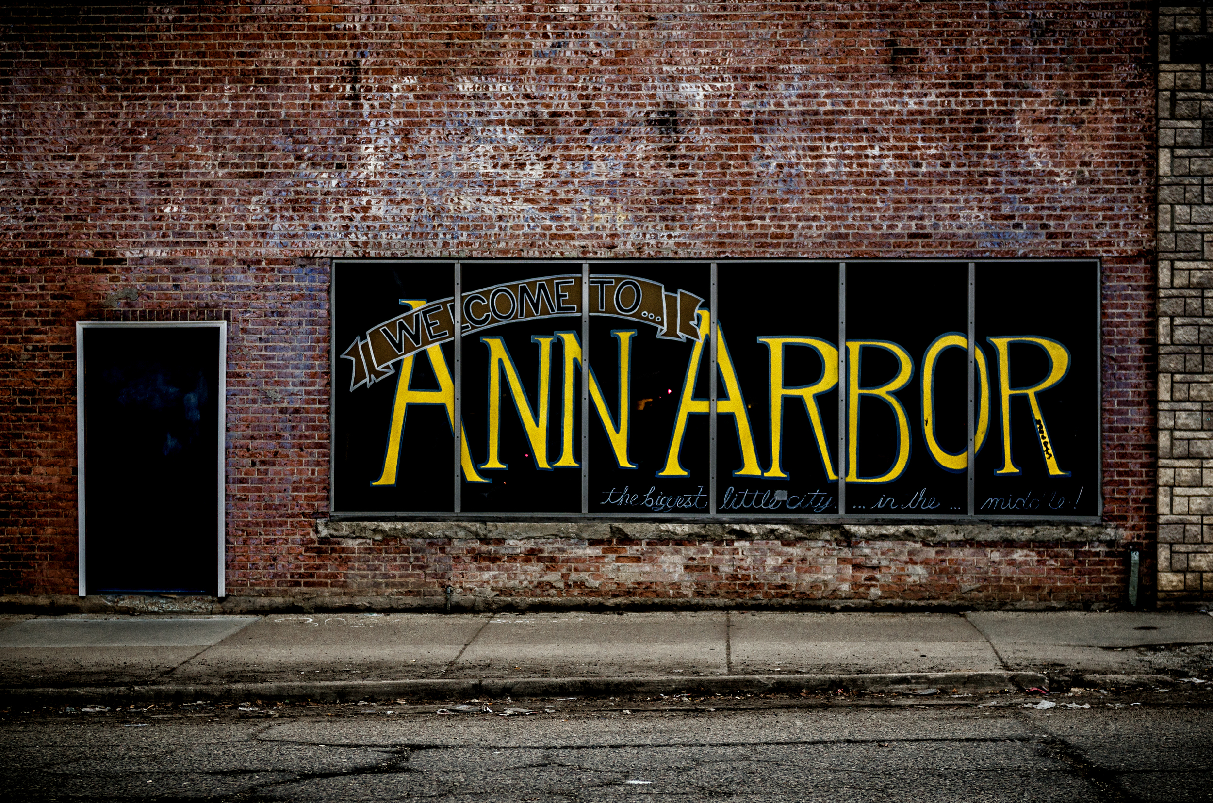 Ann Arbor Michigan window sign