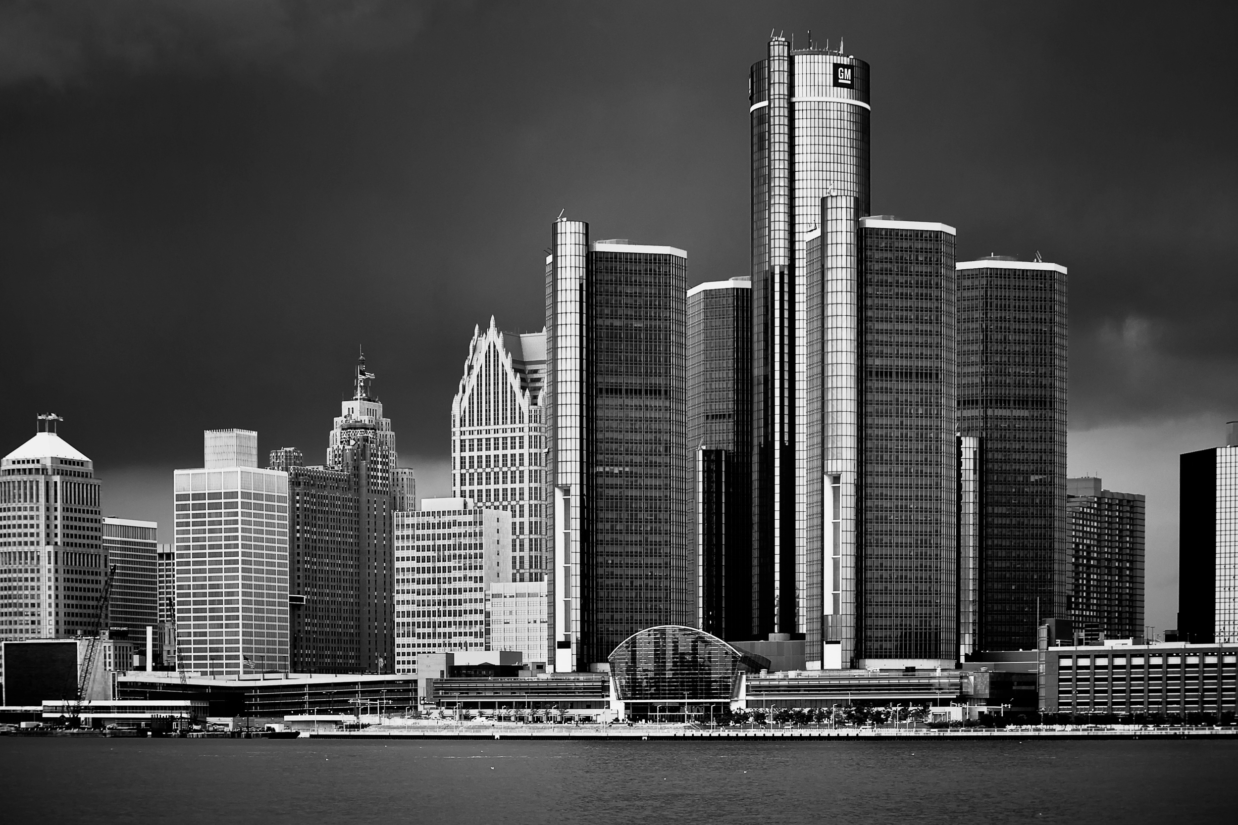 Detroit Ren Cen Skyline