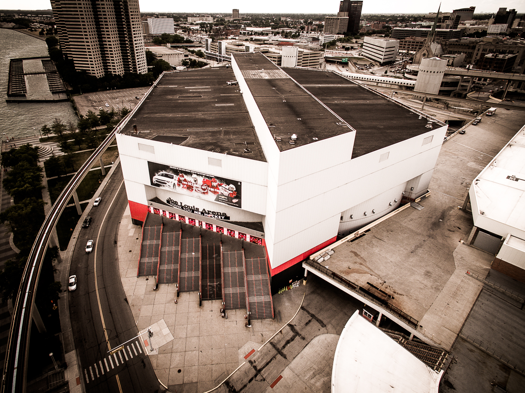 Joe Louis Arena Aerial