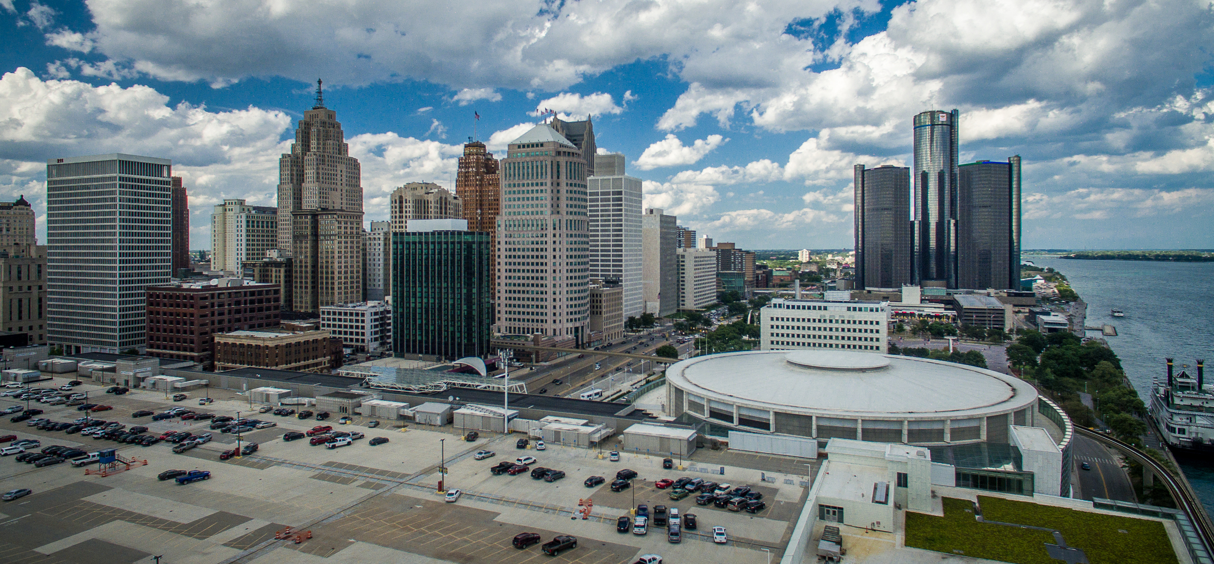 Detroit Skyline Aerial