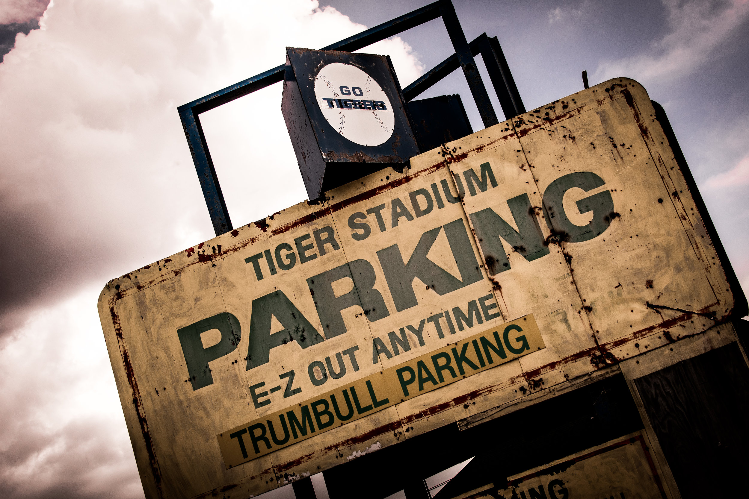Tiger Stadium Parking Sign
