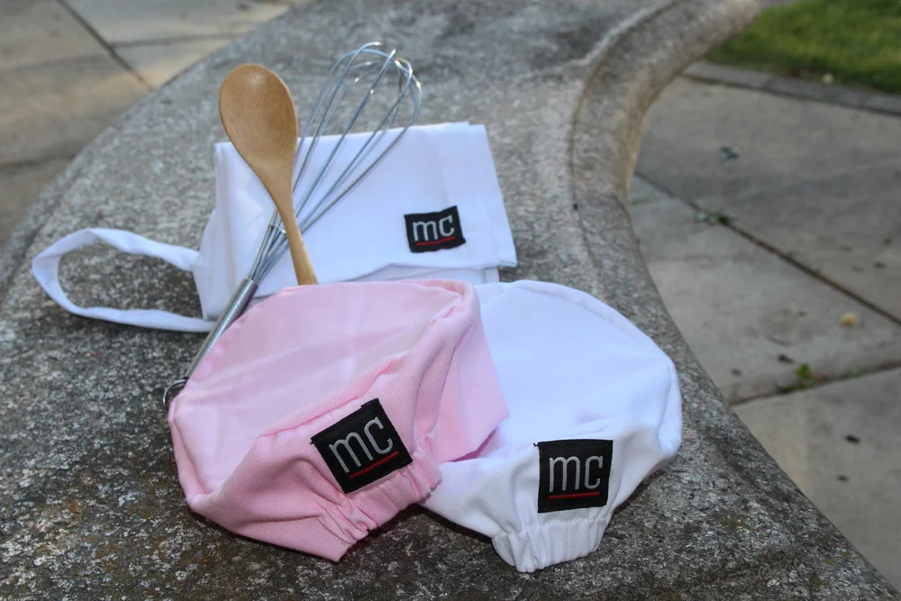Mini_MEE-CHef_kid_chef_set_apron_jacket_wisk_and_wooden_spoon_and_chef_hat_for_kids_pink_and_white_packaged_hats_and_aprons_cute
