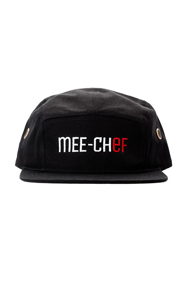 black_meechef_vented_adjustable_chef-cap_front_front_luxury