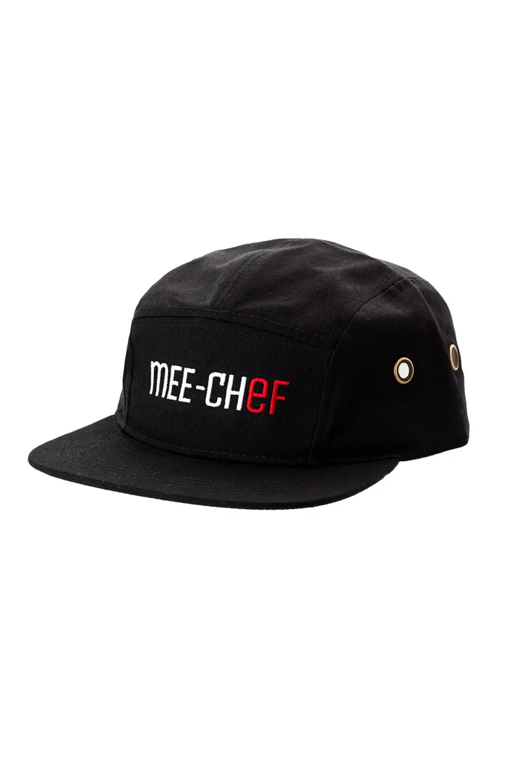 black_meechef_chef-cap_front_front_luxury_vented_metal_vented