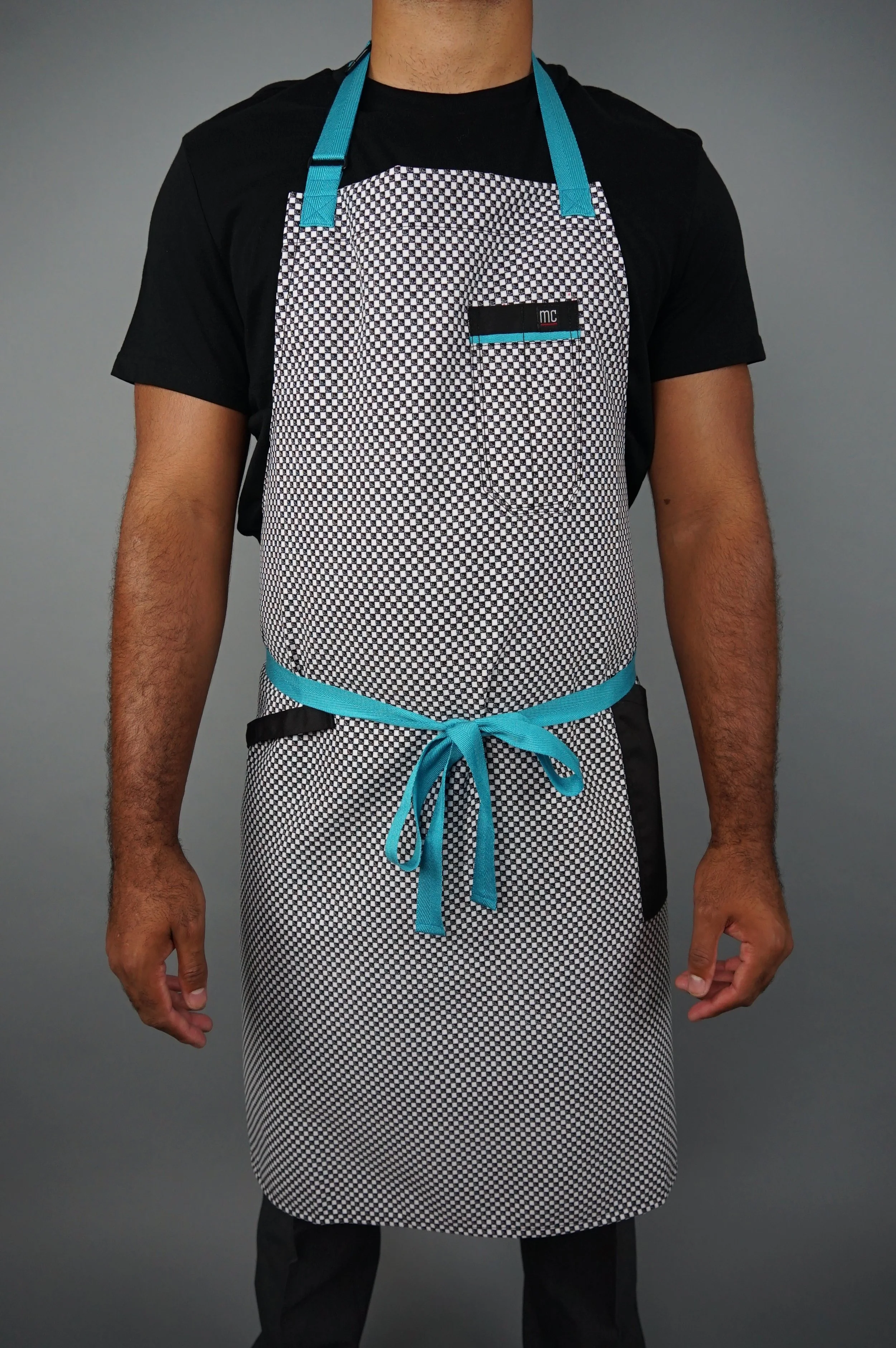 Checkered Series Apron - Blue