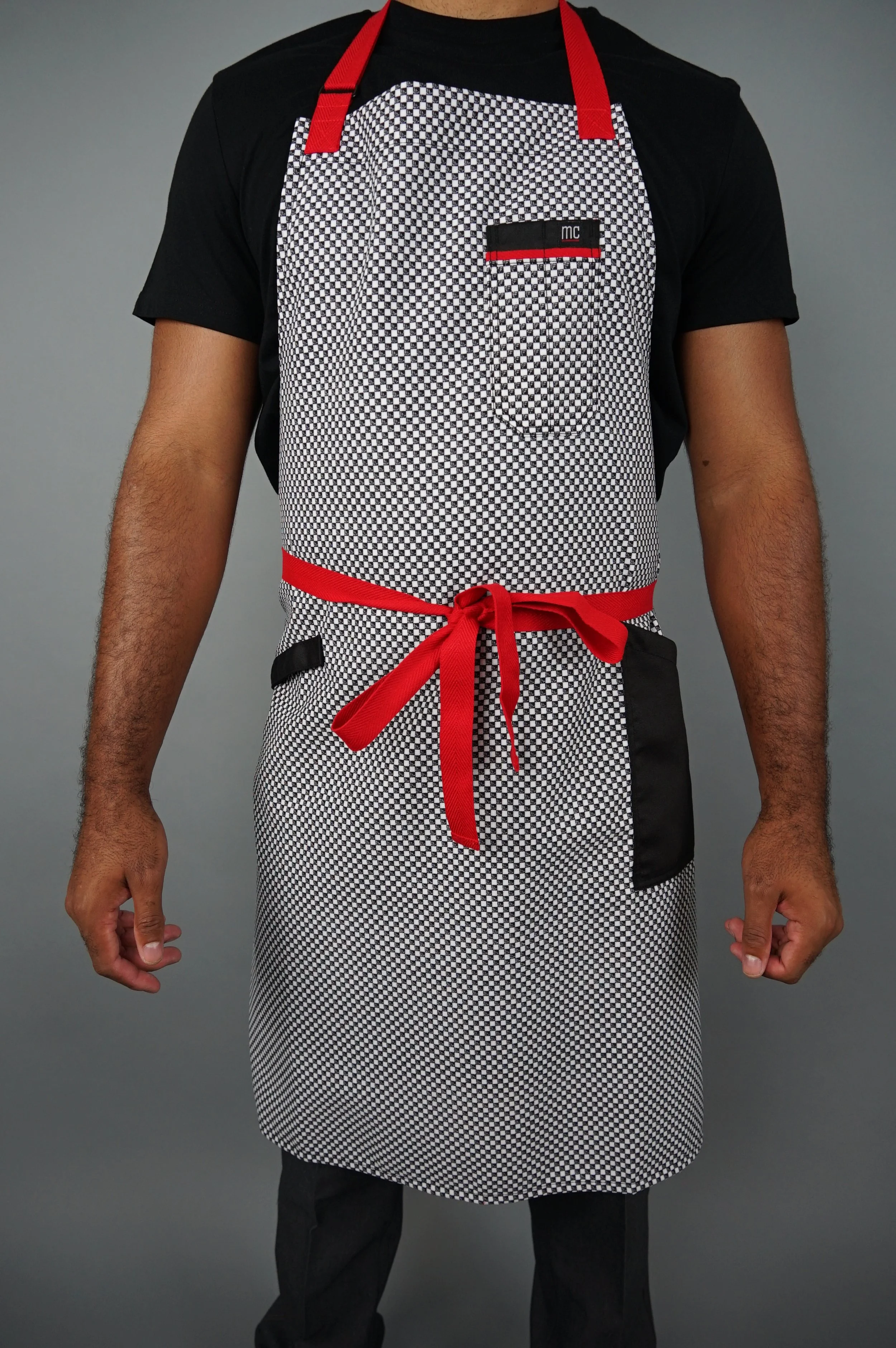 Checkered Series Apron - Red