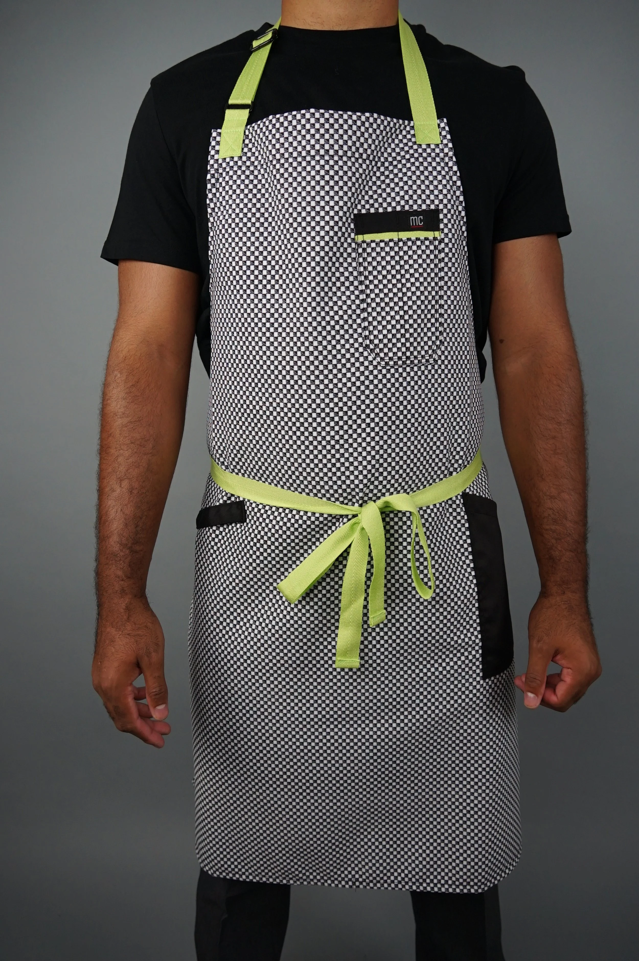 Checkered Series Apron - Lime Green