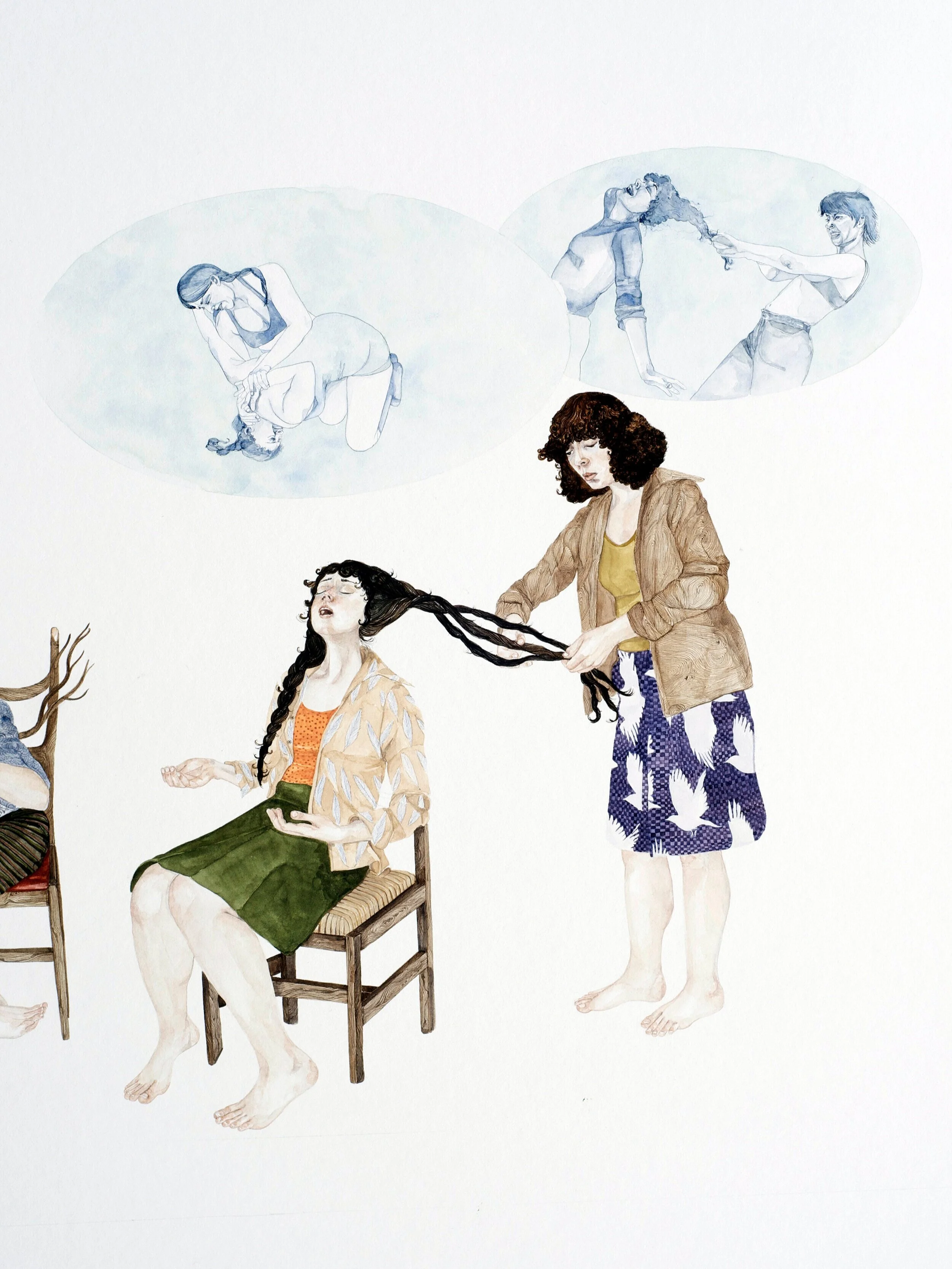 Kristin Bjornerud, What the Body Remembers, 2021 (watercolour), close-up