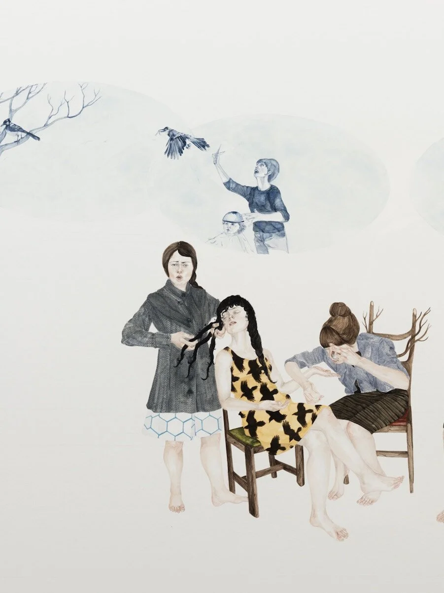 Kristin Bjornerud, What the Body Remembers, 2021 (watercolour), close-up