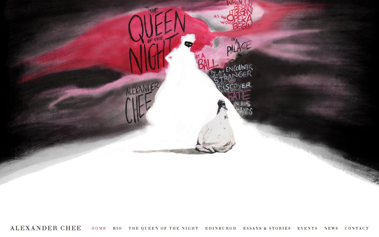 Created for author Alexander Chee: http://thequeenofthenight.com