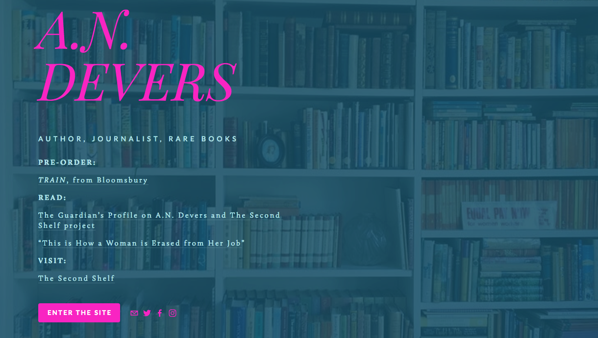 Website created for A.N. Devers: http://andevers.com