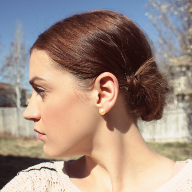 Chignon Updo Side View | A Dash of Salter