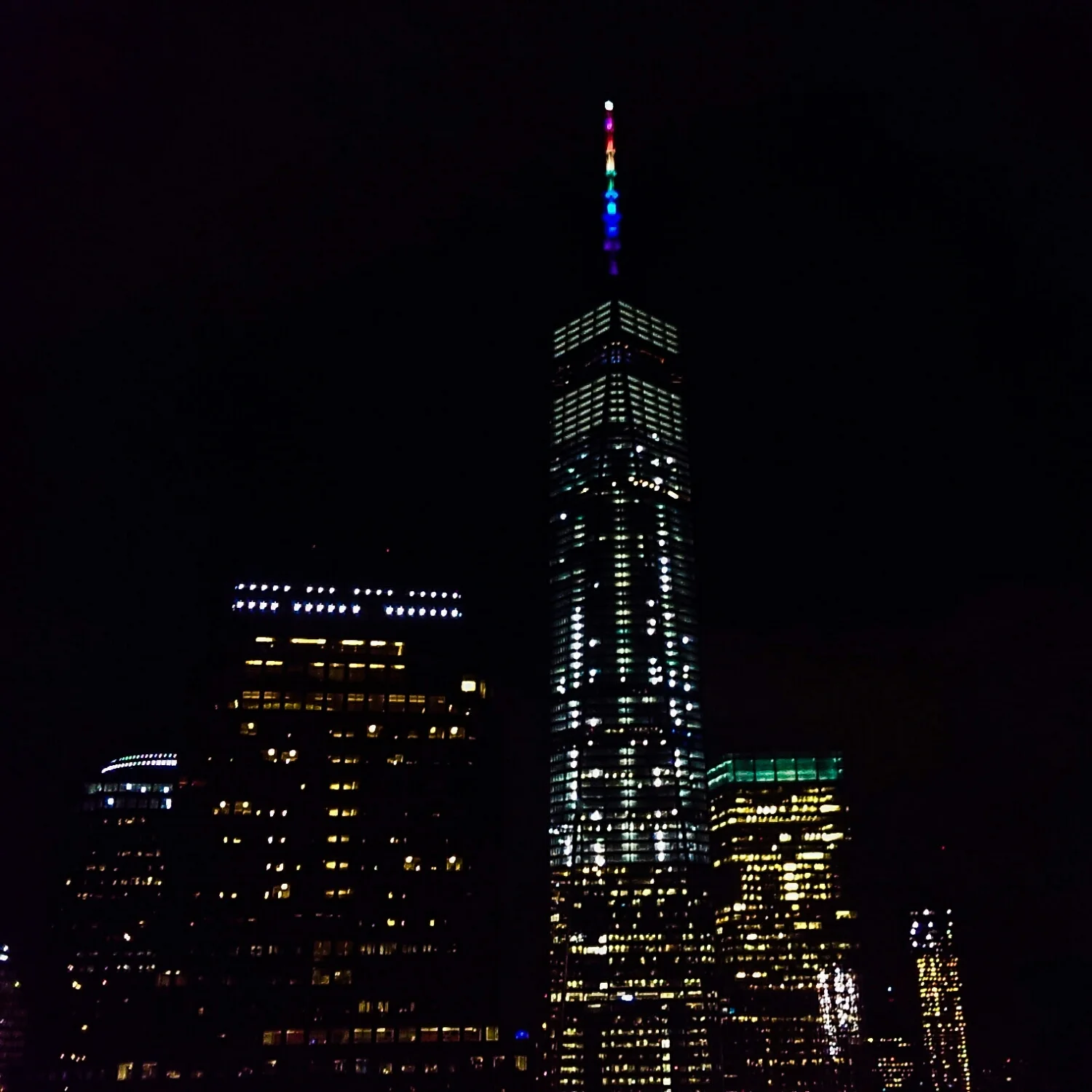 World Trade Center lights up for Pride NYC 2015