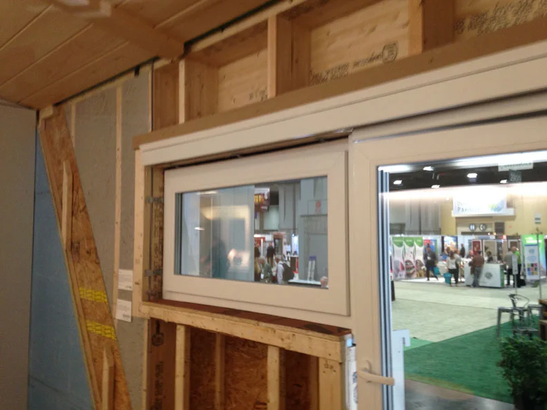 Super-insulated wall construction with continuous insulation thermal break. All materials are Cradle-to-Cradle certified.