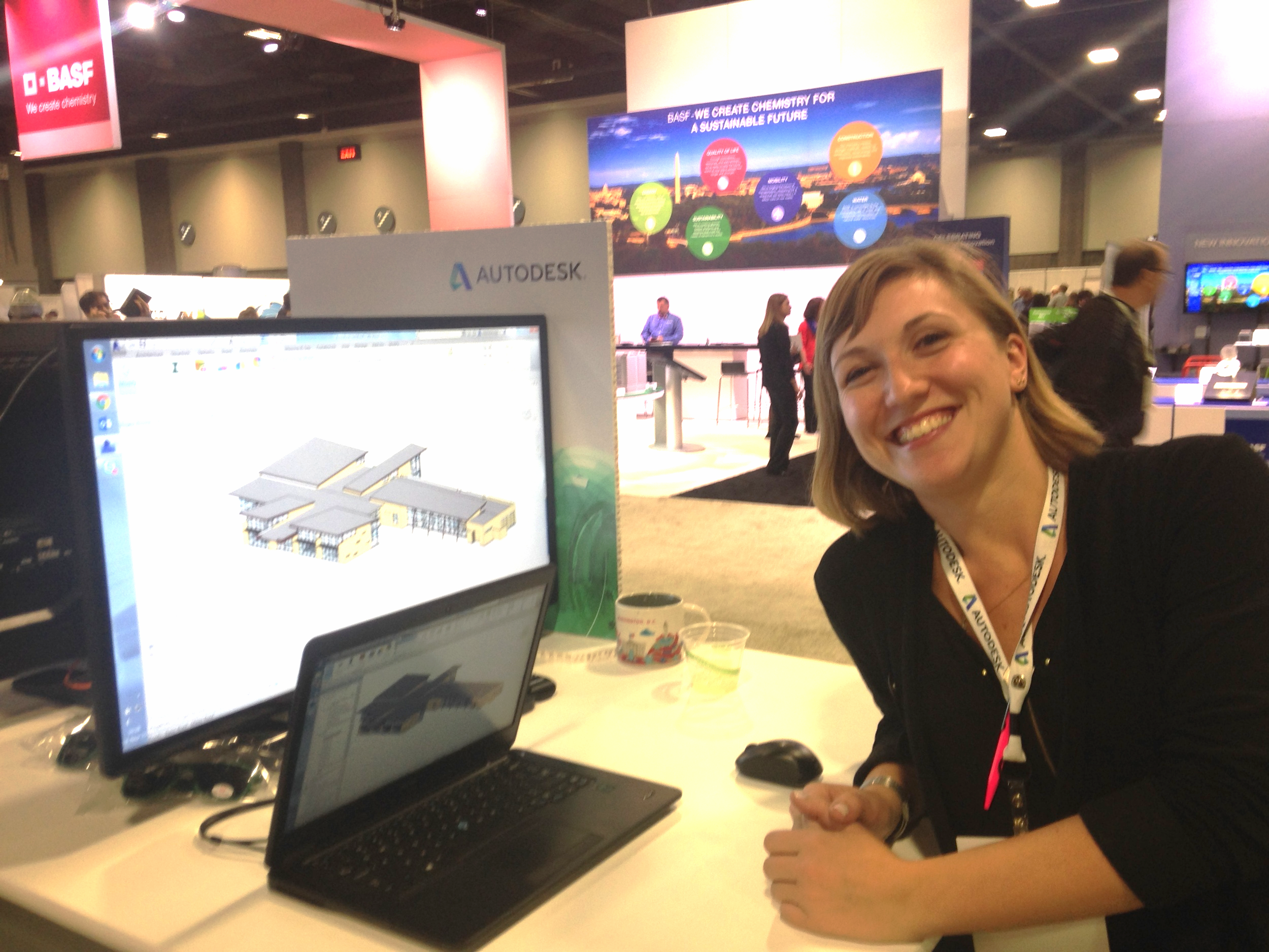 Stephanie Egger, a "Building Performance Analysis Evangelist" from Autodesk shows off the newest line of built-in simulation tools for Revit, the industry leading building information modeling (BIM) design tool.
