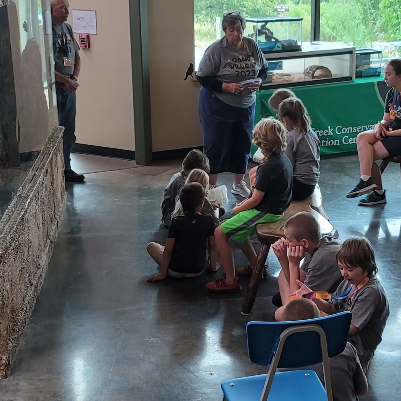 Master Naturalist Nancy shared info about Missouri fish at Shoal Creek Conservation Education Center with Camp WIldcat kids today.