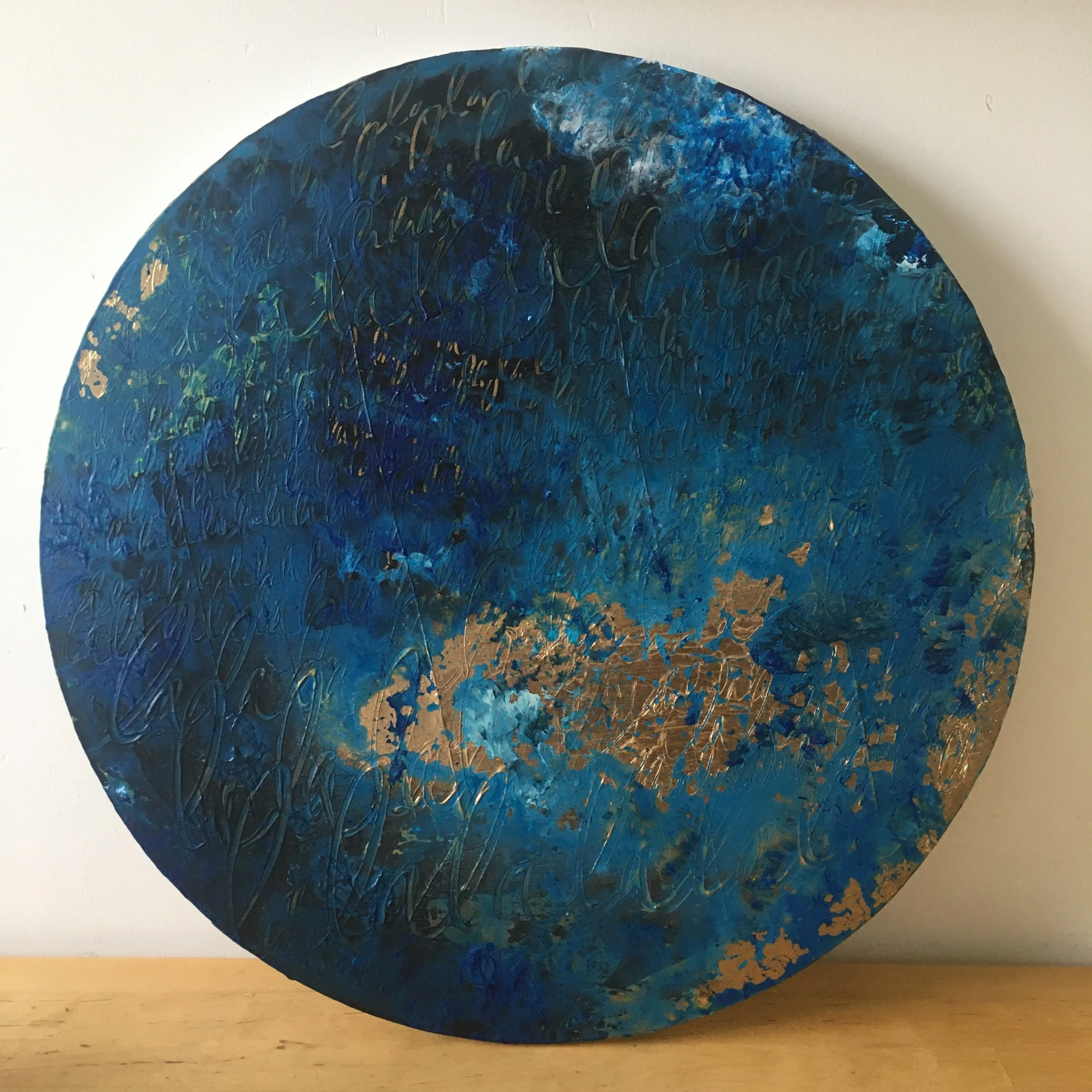 Golden earth lalala- Tableau rond- IMG_7144.JPG