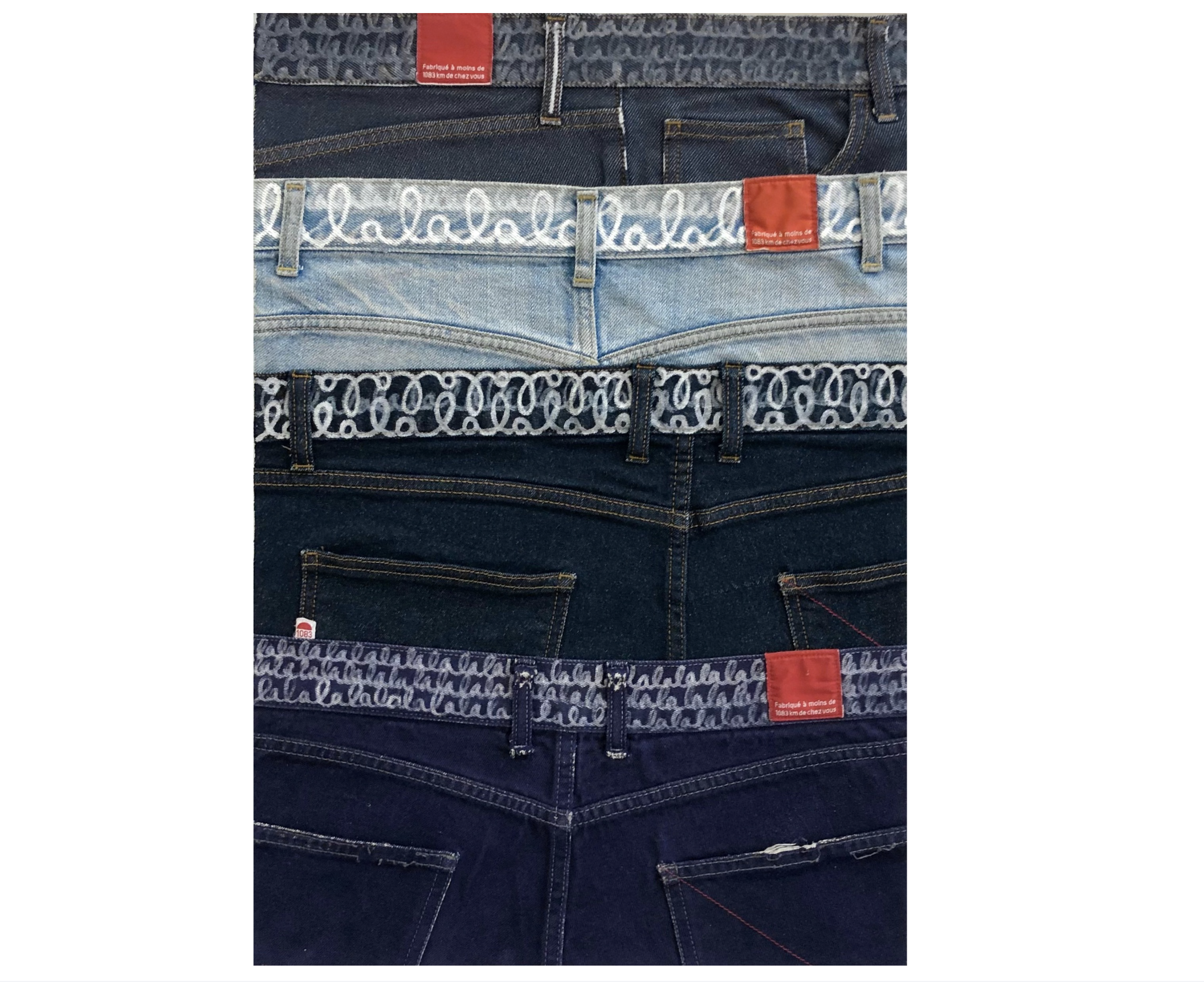 Foule sentimentale - Jeans, lalala taille, couleurs (55x38 cm) *collab 1083*