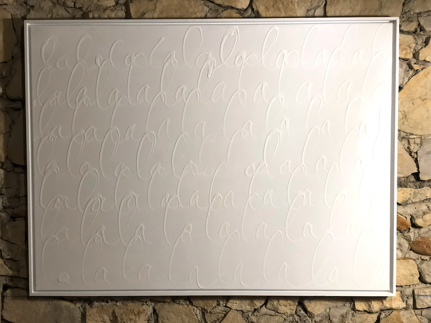 Monochrome, blanc, lalala (97x130 cm)