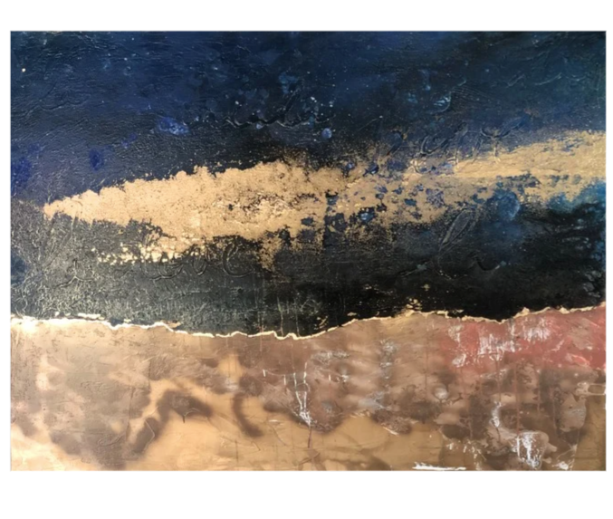 Love, l’or, l’ocre & lalal’averse  (97x130 cm)