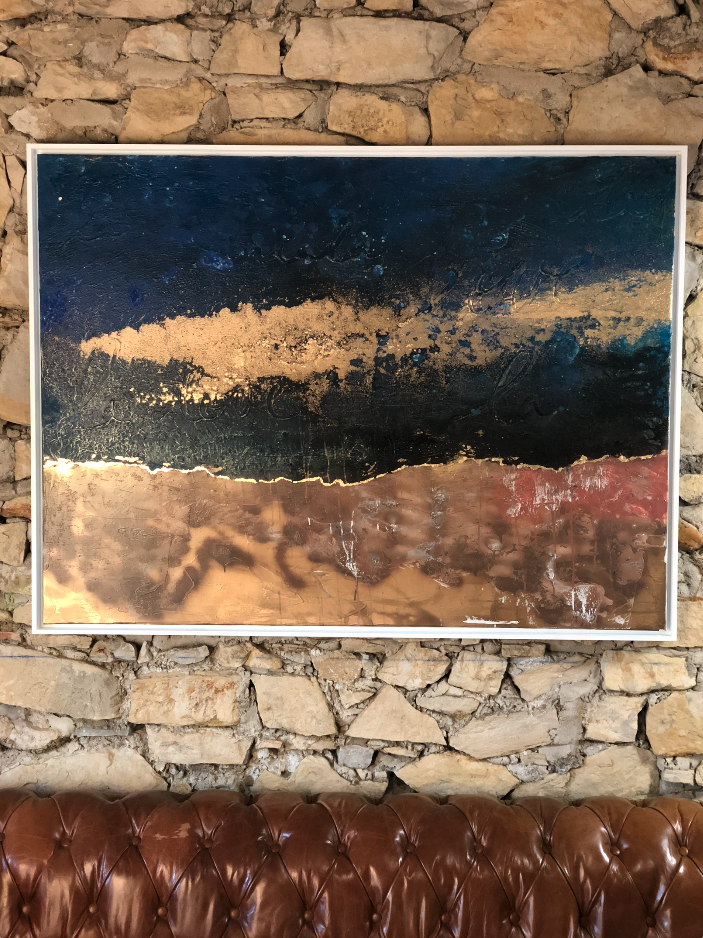 Love, l’or, l’ocre & lalal’averse  (97x130 cm)