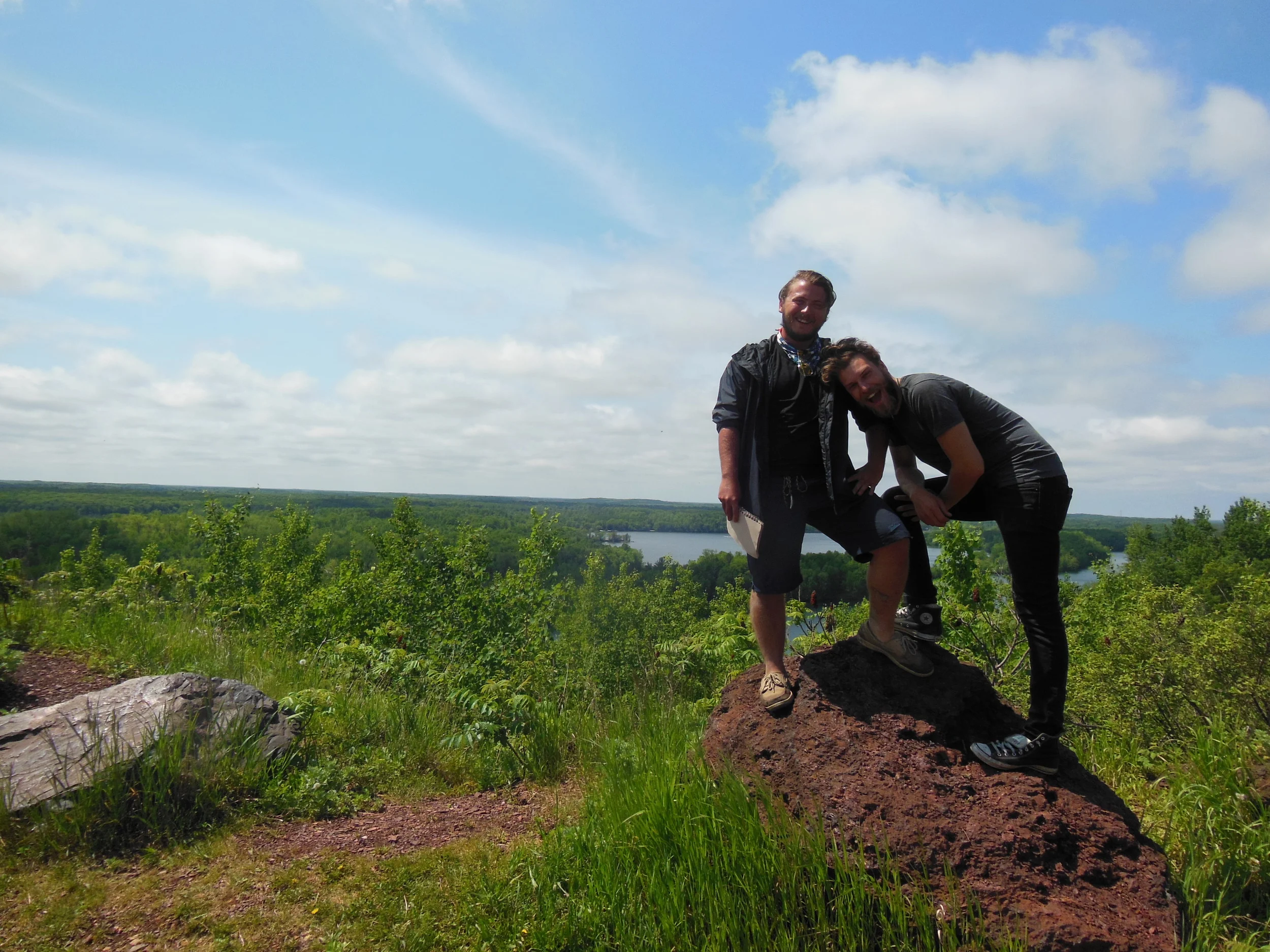 Up above the now beautiful pit mine pools. 