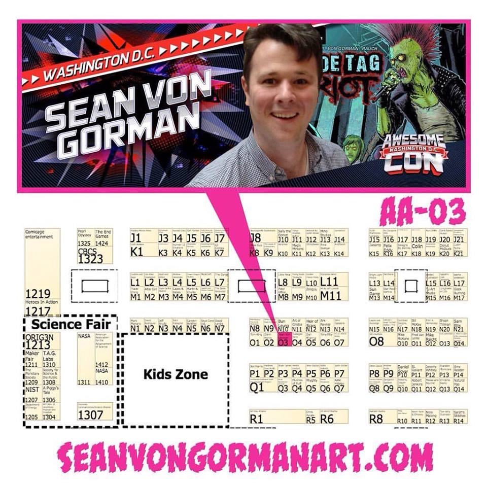This weekend I will be returning to Awesome Con! I will be at table AA-O3 all weekend! I'll have Books, Prints, and taking Commissions! On Saturday come and catch me at the Kickstarter Do's and don't Panel with my buddy Rafer Roberts!