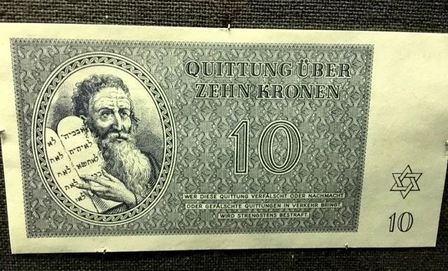 Nazi Germany "Jewish" banknote. (Stockholm Coin Museum)