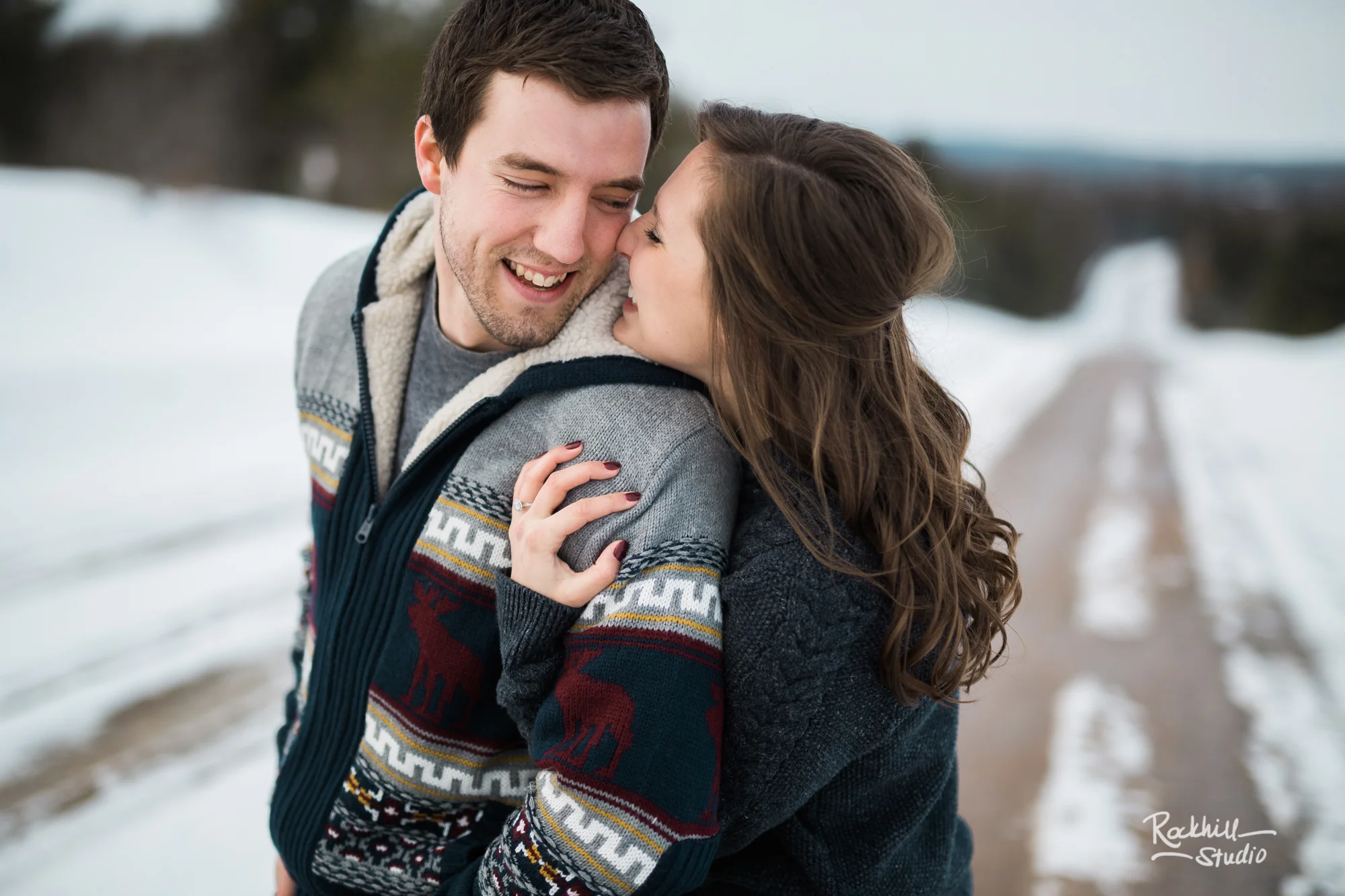Rockhill Studio // Emma + Matt, Northern Michigan Winter Engagement