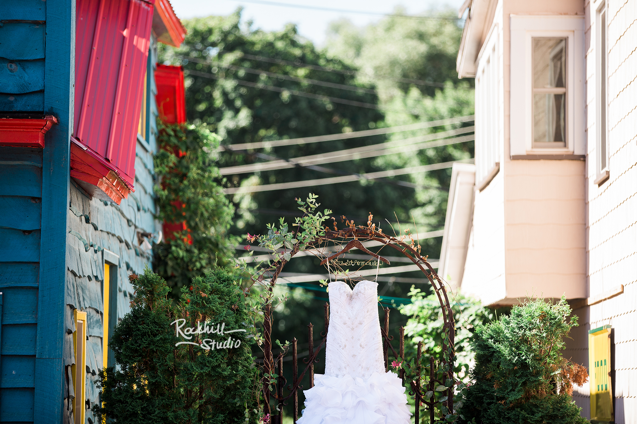 traverse city wedding photographer dress details outdoor