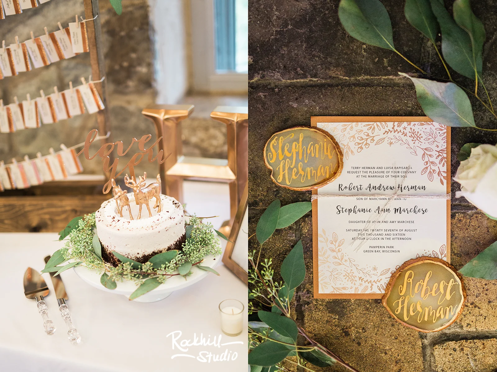 traverse city wedding photographer reception invitation