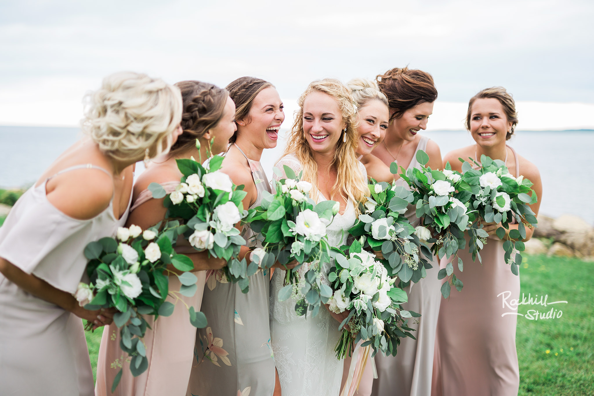 traverse city wedding photographer bride with bridesmaids 1