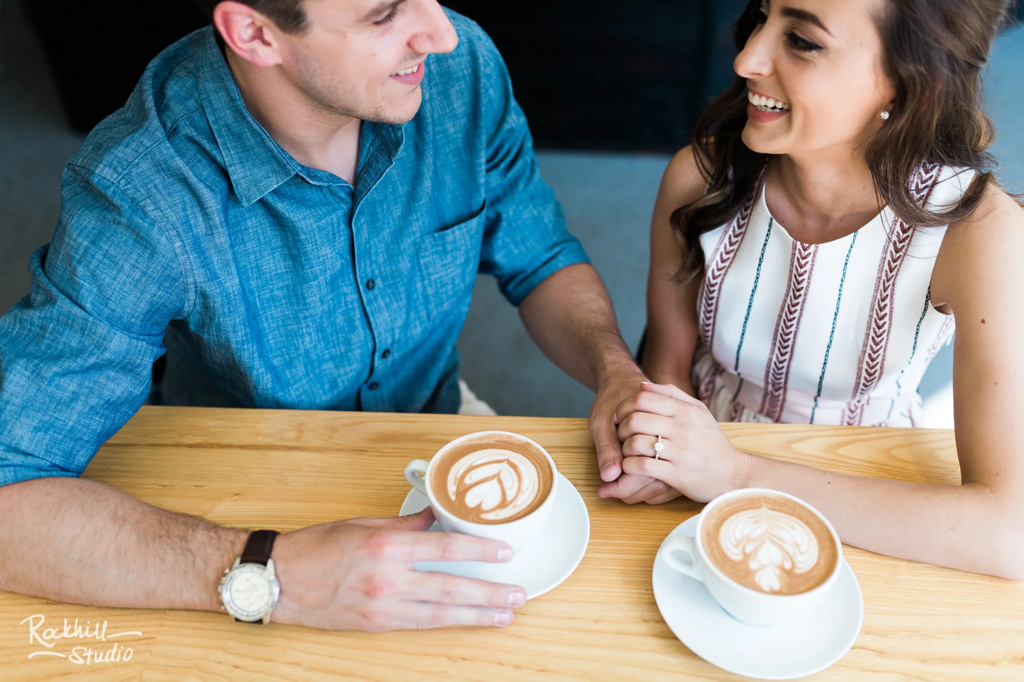 Traverse City Wedding Photographer Coffee Shop Engagement Grand Rapids