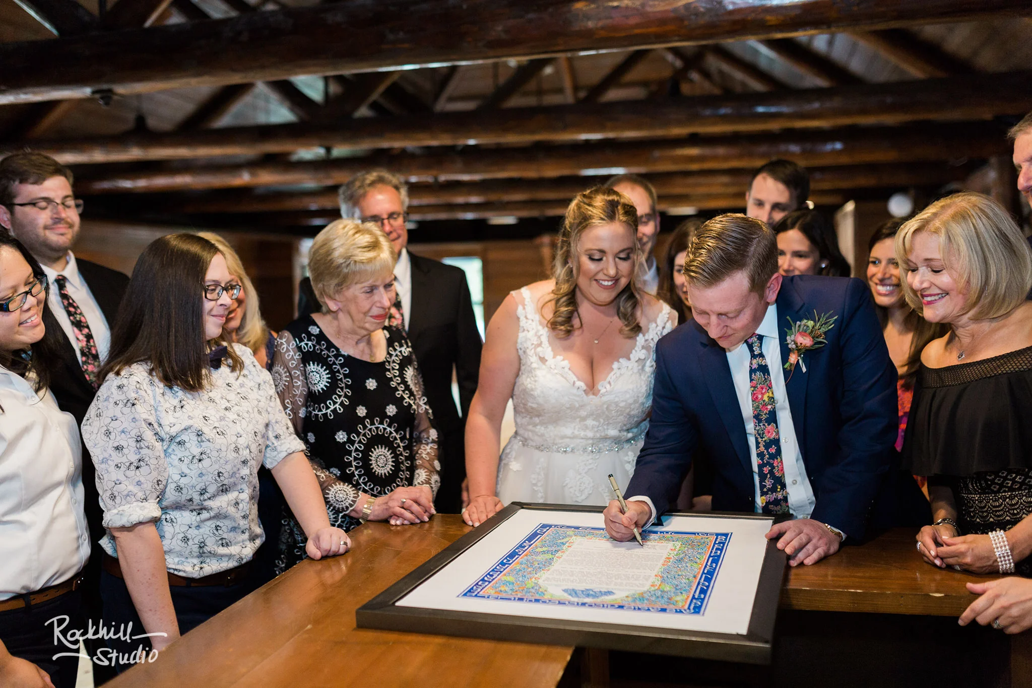 Drummond Island Wedding, ketubah signing, Traverse City Wedding Photographer Rockhill Studio