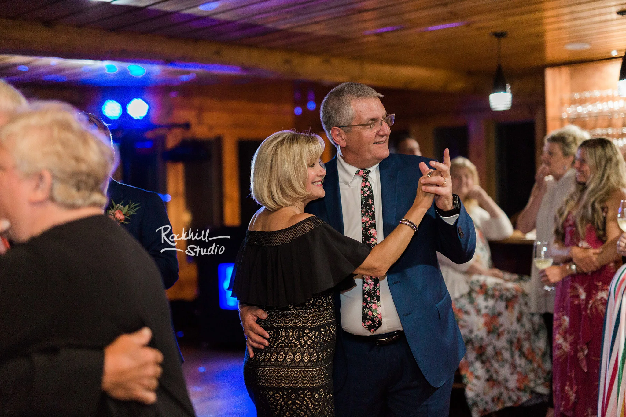 Drummond Island Wedding, reception dancing, Traverse City Wedding Photographer Rockhill Studio